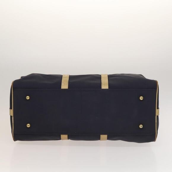 DIOR Sports Boston Bag Leather Pvc Navy Gold - Picture 9 of 12